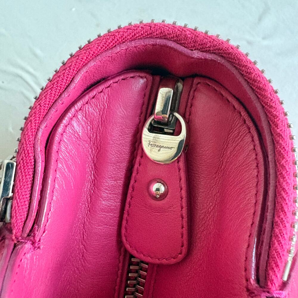 Salvatore Ferragamo Verve Pink Woven Satin Tote - Picture 13 of 16